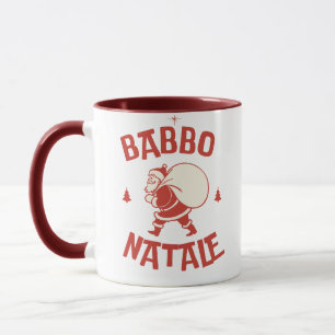 Babbo Natale Italian Santa Renna Frohe Weihnachten Tasse