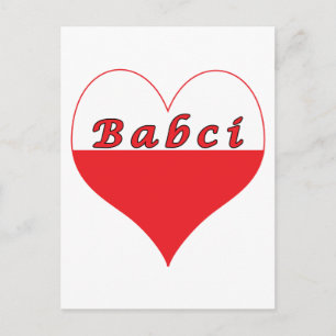 Babci Polnisches Herz Postkarte