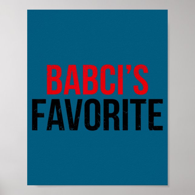 Babci’s Favorite Grandkid Humor For Kids Teens Fam Poster (Vorne)