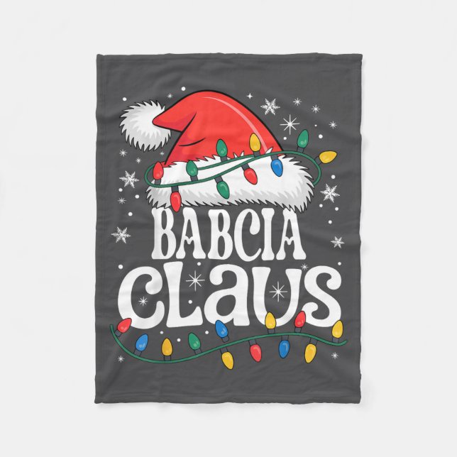 Babcia Claus Funny Xmas Christmas Grandma Holiday  Fleecedecke (Vorderseite)