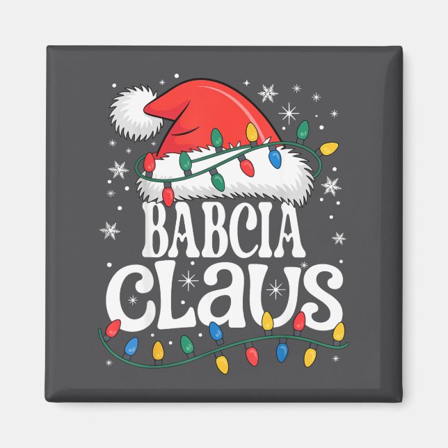 Babcia Claus Funny Xmas Christmas Grandma Holiday  Magnet (Vorne)