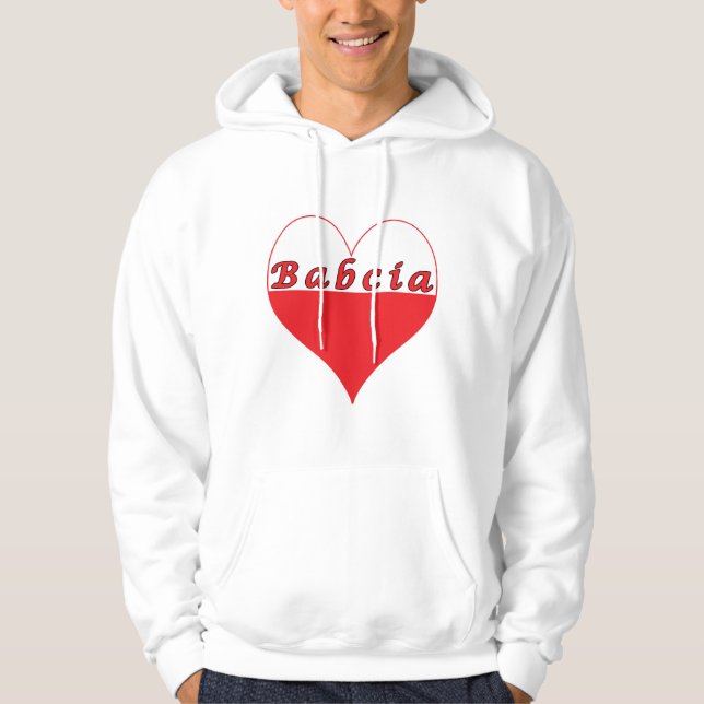 Babcia Polnisches Herz Hoodie (Vorderseite)