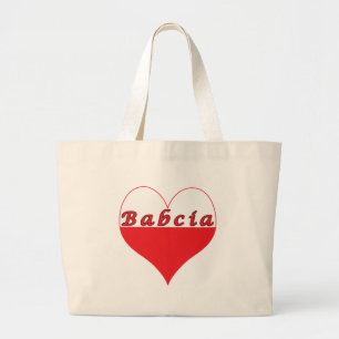 Babcia Polnisches Herz Jumbo Stoffbeutel