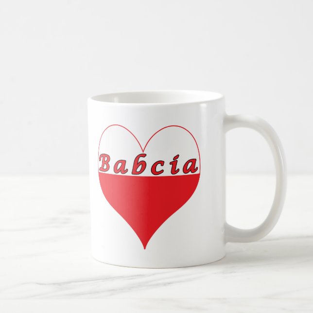 Babcia Polnisches Herz Kaffeetasse (Rechts)