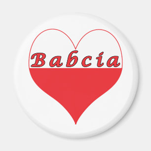 Babcia Polnisches Herz Magnet
