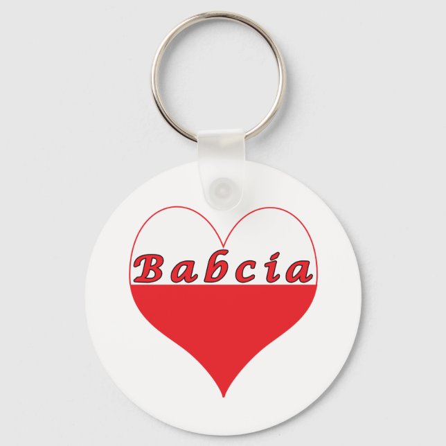 Babcia Polnisches Herz Schlüsselanhänger (Vorderseite)