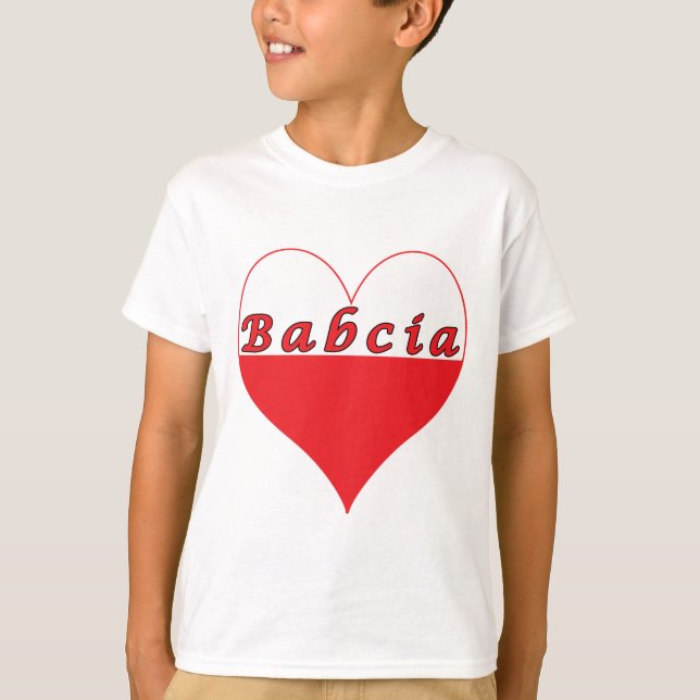 Babcia Polnisches Herz T-Shirt (Vorderseite)