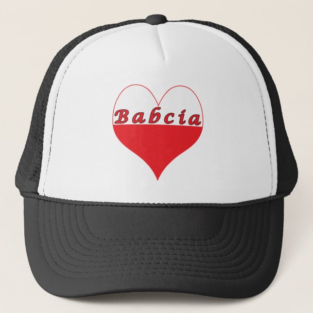 Babcia Polnisches Herz Truckerkappe (Vorderseite)