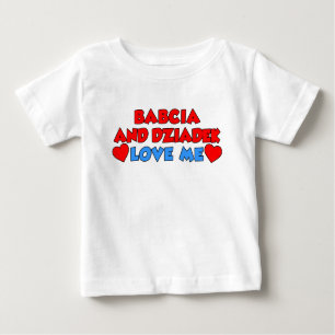 Babcia und Dziadek Liebe ich Baby T-shirt