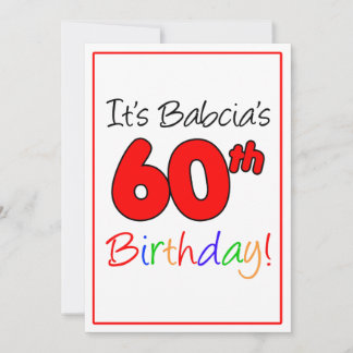 Babcia's 60. Meilenstein Geburtstagsfeier Einladung