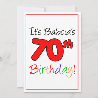 Babcia's 70. Meilenstein Geburtstagsfeier Einladung