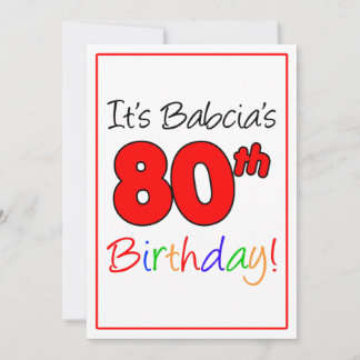 Babcia's 80. Meilenstein Geburtstagsfeier Einladung