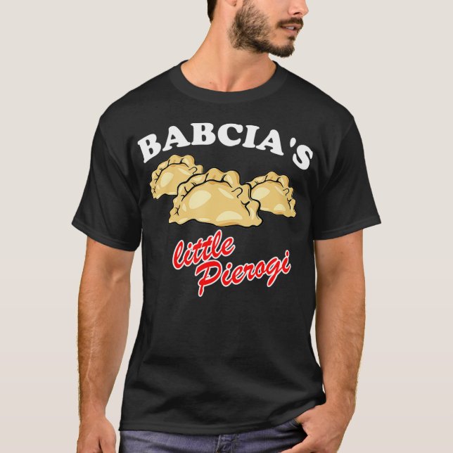 Babcias kleine Pierogi polnisches Essen Polska T-Shirt (Vorderseite)