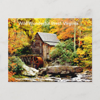 Babcock Staat Park Grist Mill Postkarte