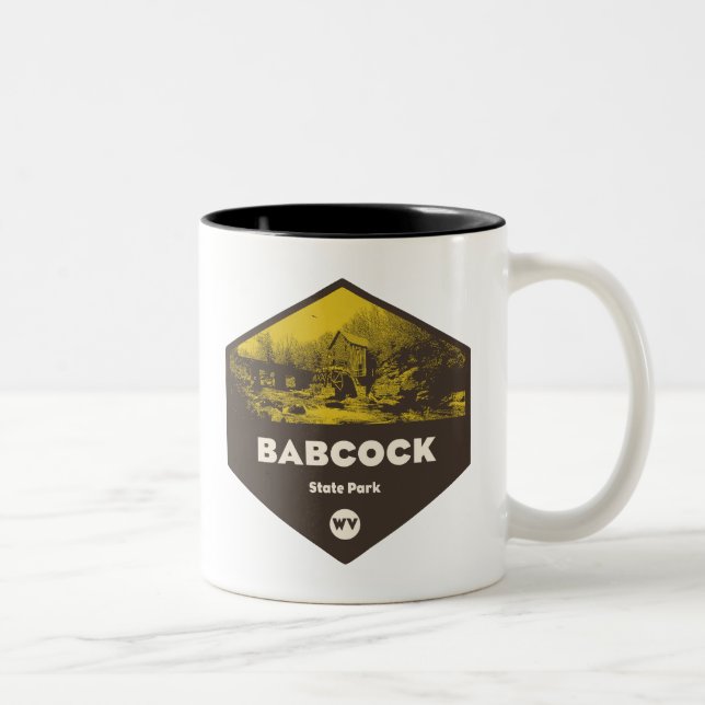 Babcock Staat Park West Virginia Zweifarbige Tasse (Rechts)
