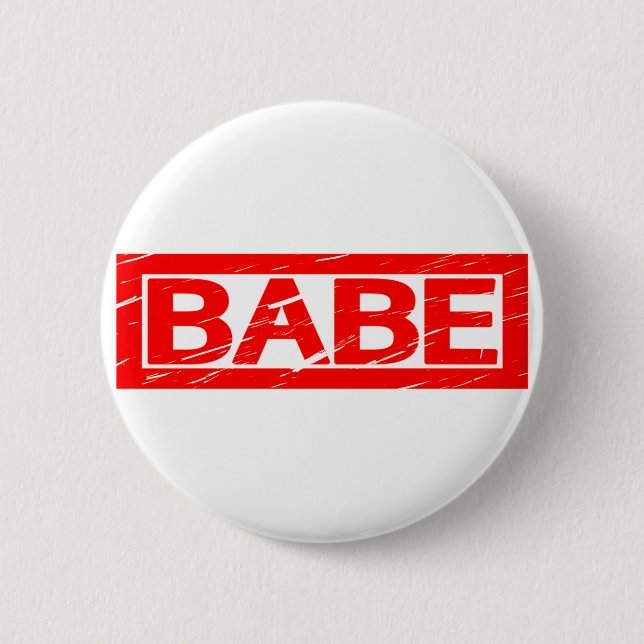 Babe Briefmarke Button (Vorderseite)
