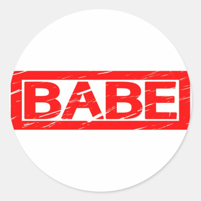 Babe Briefmarke Runder Aufkleber (Vorderseite)