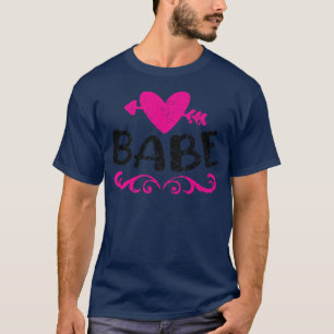 Babe Heart Vintag Bride Bridesmaid Bachelorette P T-Shirt