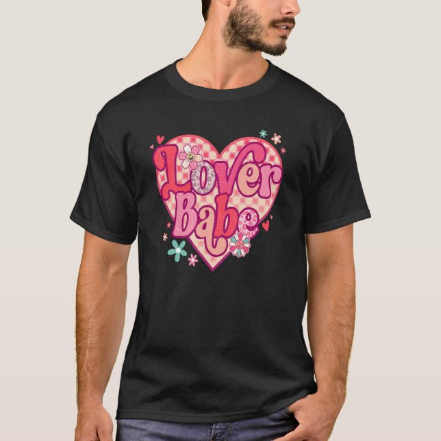 Babe Retro Happy Valentine's Day Groovy Herz T-Shirt (Vorderseite)