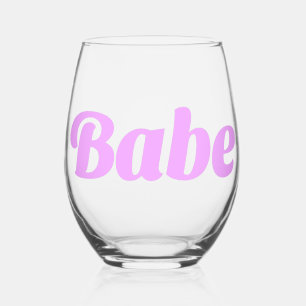 BABE Stemless Wine Glass – Trinke mutig Weinglas Ohne Stiel