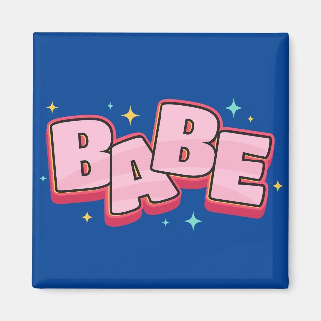 Babe-Textentwurf Magnet (Vorne)