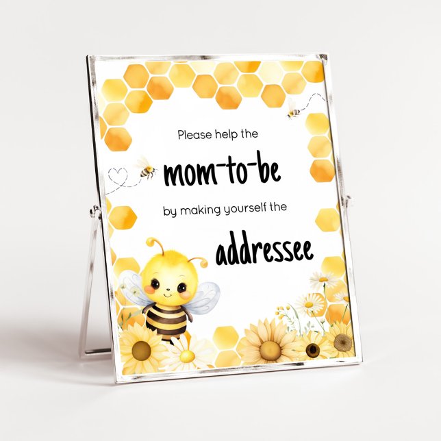 Babee Bee Baby Shower Envelope Station Poster (Oh Babee Baby Shower Envelope Station Sign)
