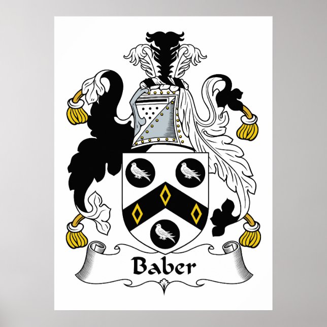 Baber Family Crest Poster (Vorne)