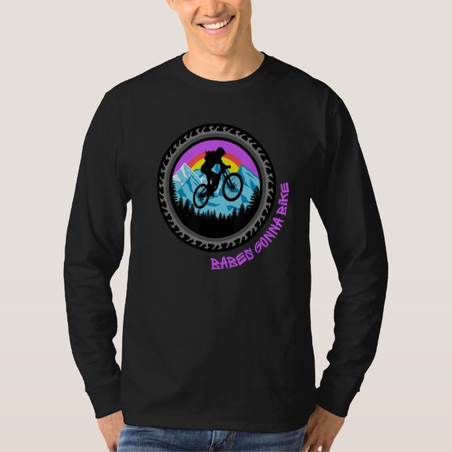 Babes Gonna Bike MTB Mountain Biking Ladies T-Shirt (Vorderseite)