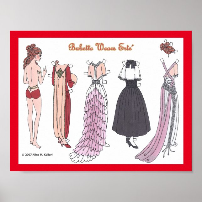 Babette Wear Paper Puppen Poster (Vorne)