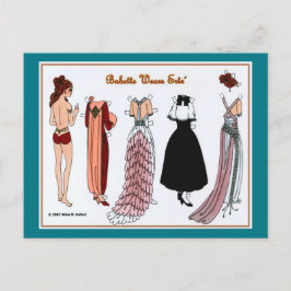 Babette Wears Paper Doll Postkarte