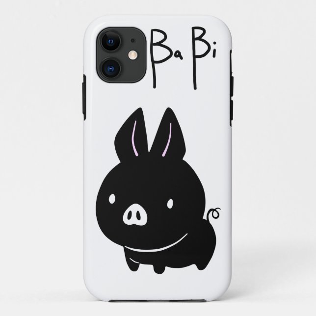BaBi Piggy iPhone Fall Case-Mate iPhone Hülle (Rückseite)