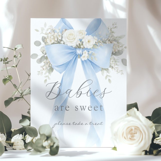 Babies are sweet Blue Coquette Bow Poster (Von Creator hochgeladen)