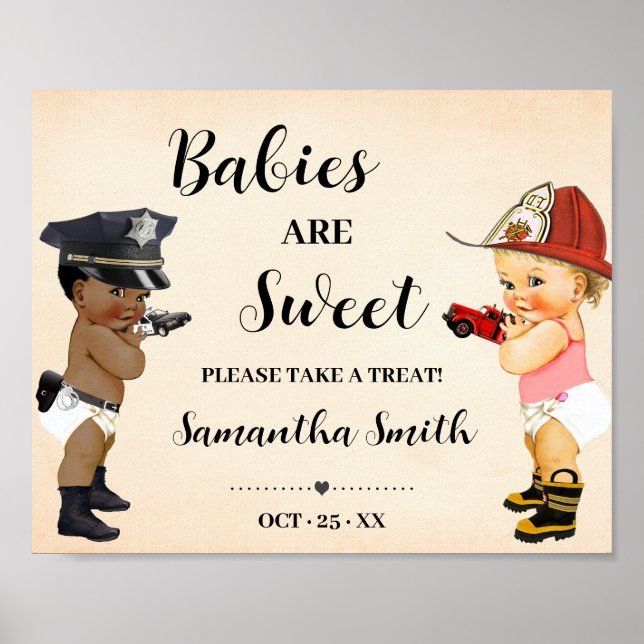 Babies are Sweet Take Treat Little Recruit Shower Poster (Vorne)