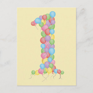 Babies Baby 1. Geburtstag Vielen Dank Foto-Karte Postkarte