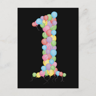 Babies Baby 1. Geburtstag Vielen Dank Foto-Karte Postkarte