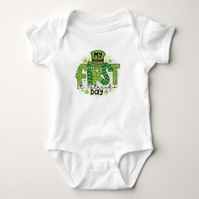 Babies First " Happy Baby Strampler (Vorderseite)