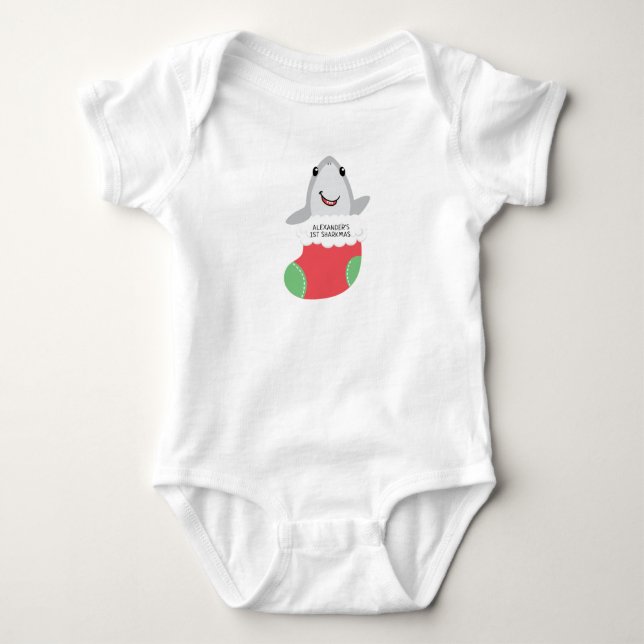Babies First Sharkmas T - Shirt (Vorderseite)