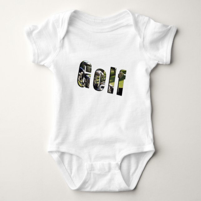 Babies Golf Logo aus Clubs Jumpsuit, Baby Strampler (Vorderseite)