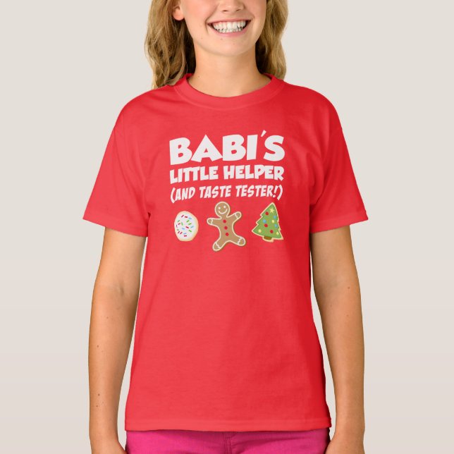 Babis kleiner Helfer Weihnachtskekse-T - Shirt (Vorderseite)
