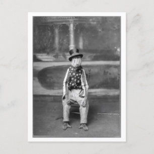 Baboon in Kleidung Vintag Postkarte