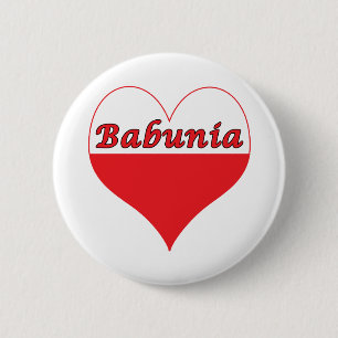Babunia Polnisches Herz Button