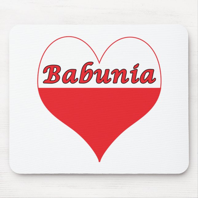 Babunia Polnisches Herz Mousepad (Vorne)