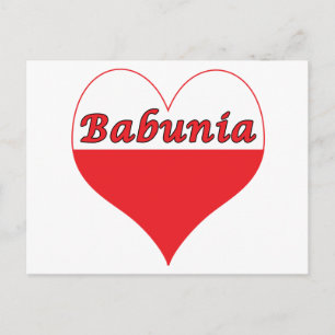 Babunia Polnisches Herz Postkarte
