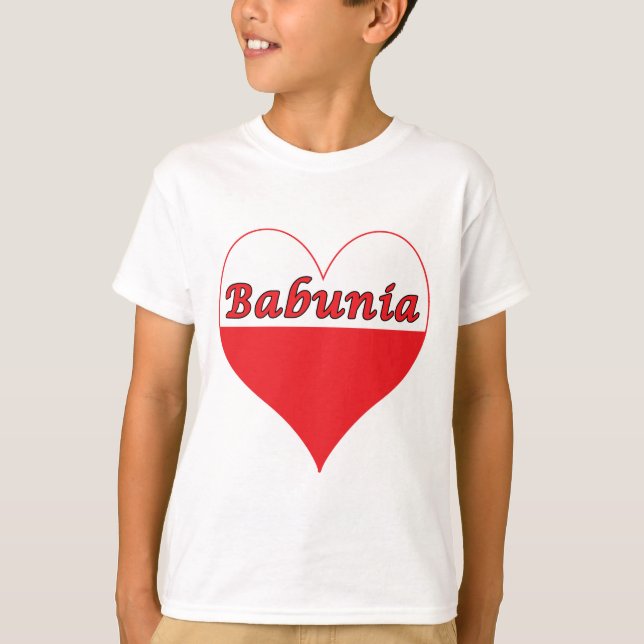 Babunia Polnisches Herz T-Shirt (Vorderseite)