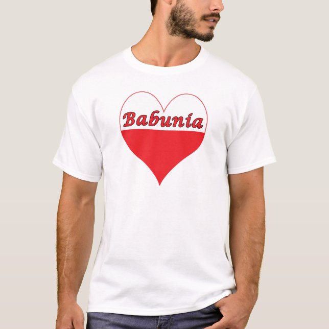 Babunia Polnisches Herz T-Shirt (Vorderseite)