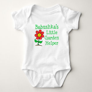Babushka Garten-Helfer Baby Strampler