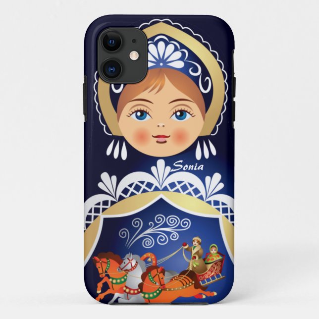 Babushka Matryoshka Russe-Puppe Case-Mate iPhone Hülle (Rückseite)