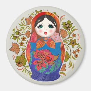 Babushka Russian Nesting Dollars Magnet