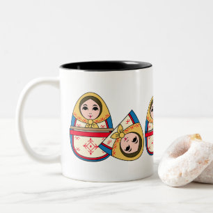 Babushka Ukrainische Nesting Dolls Tasse Kaffee