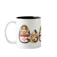 Babushka Ukrainische Nesting Dolls Tasse Kaffee